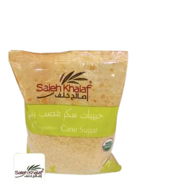 حبيبات سكر قصب بني
